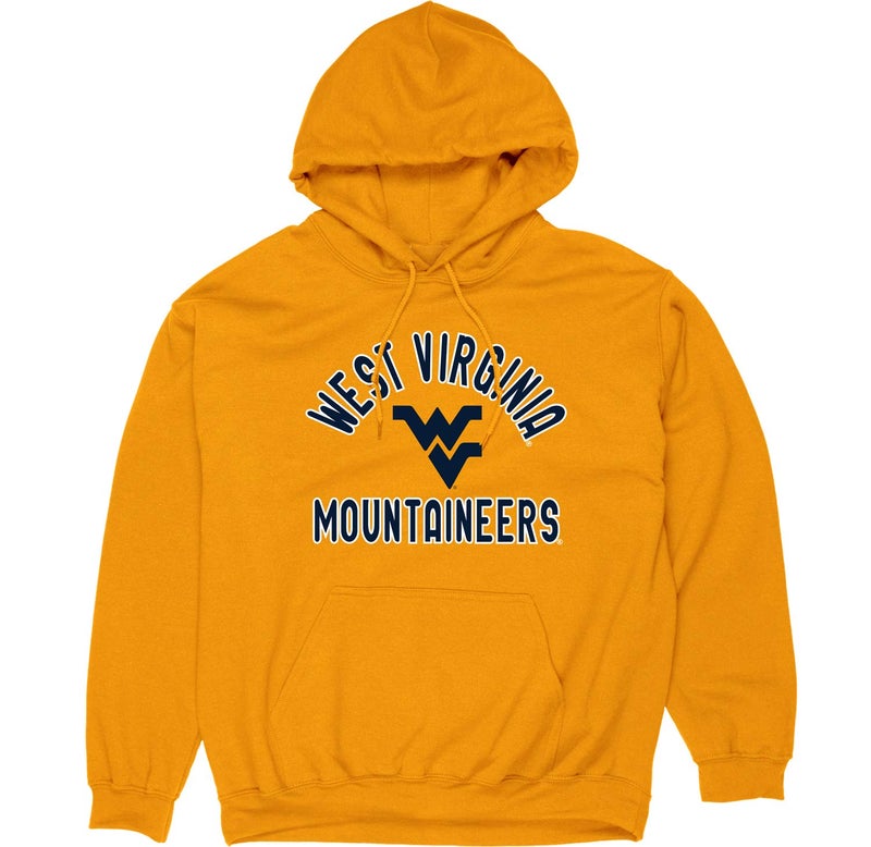 Blue 84 Men's West Virginia Mountaineers Hoodie Line Up Secondary Color, West Virginia Mountaineers Gold, X-Large - Image 2