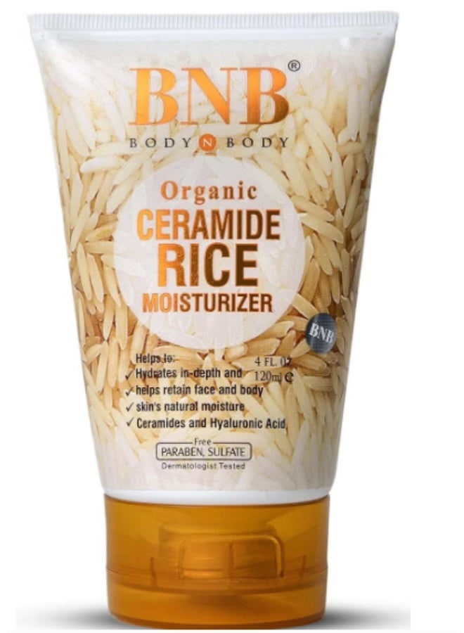 بي ان بي كريم مرطب للوجه بخلاصة سيراميد الأرز 120 مل - كريم مرطب ومفتح للوجه