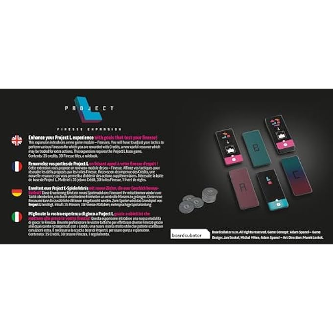 أسمودي Boardcubator Project L Finesse Board Game Expansion عزز استراتيجيتك بالأهداف والاعتمادات لعبة استراتيجية الألغاز للأطفال والكبار الذين تتراوح أعمارهم بين 14 و 14 لاعبا 2040 دقيقة - Image 5