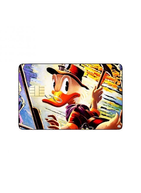 PRINTED BANK CARD STICKER Animation Mr.Scrooge From Donald Ducks By Disney
