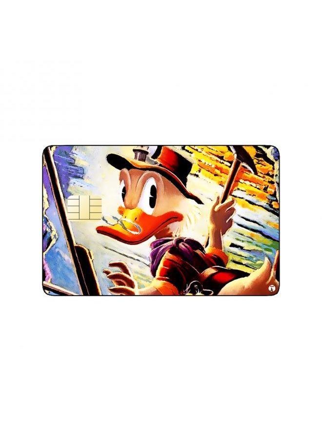 RKN - PRINTED BANK CARD STICKER Animation Mr.Scrooge From Donald Ducks By Disney - Image 1