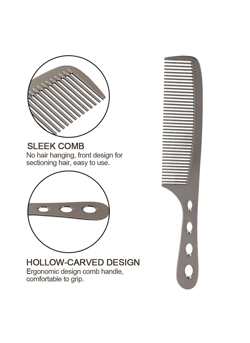 Semme Hair Massage Comb Antistatic Professional Salon Comb Space Aluminum Stainless Steel Anti static Comb Beauty ToolsBlack01  - Image 2