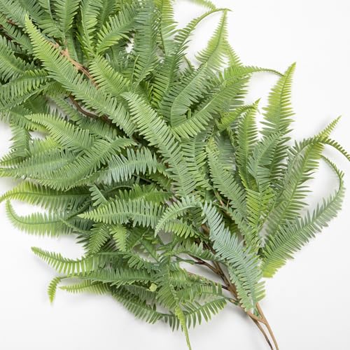 Briful 5ft Long Greenery Garland Boston Fern Floral Garland for Door Mantle Decorations, Lush Realistic Spring Summer Artificial Garland for Home Farmhouse Indoor Decor - Image 3