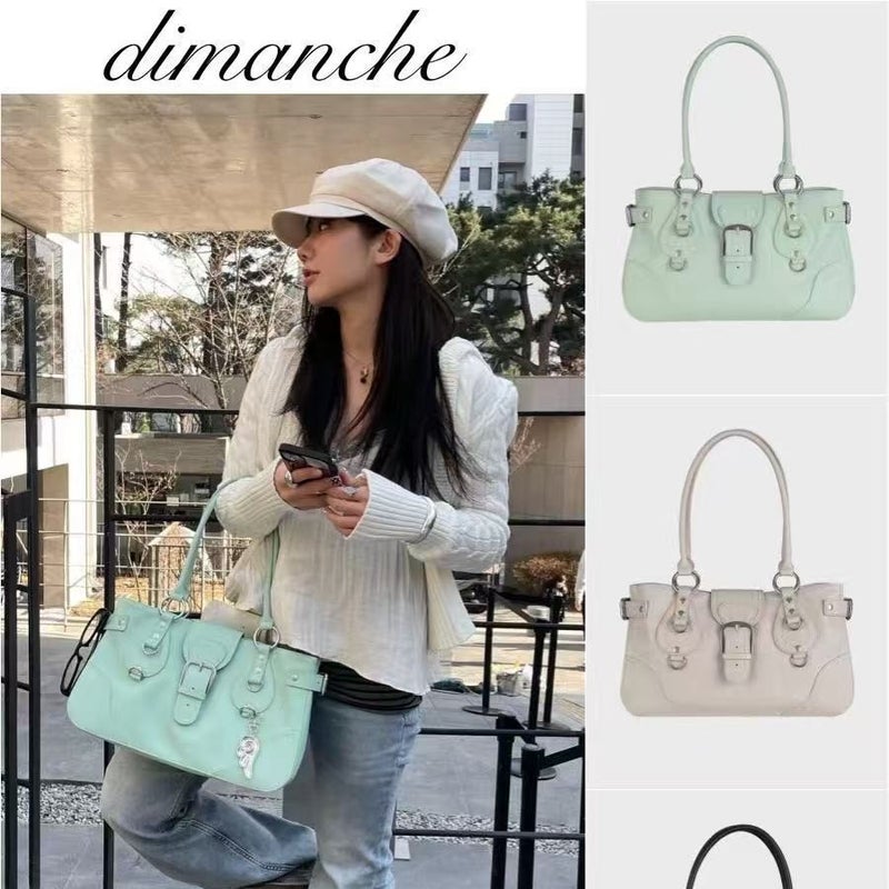 Women's PU Leather Shoulder Bag with Flap and Zip - Image 2