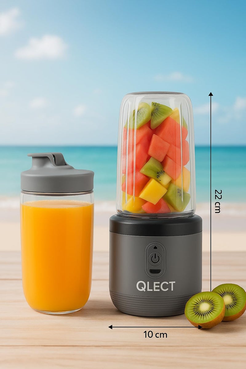 Qlect Portable Blender Electric Juicers Fruit Mixers USB Rechargeable Smoothie Mini Personal Juicer 16 Blades 3Gears With 1500 Mah Rechargeable Battery-Smoothie Blender - Image 3