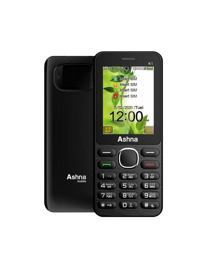 Marrkhor - Ashna K4 Mobile 4 Sim Supporting Black - Image 1