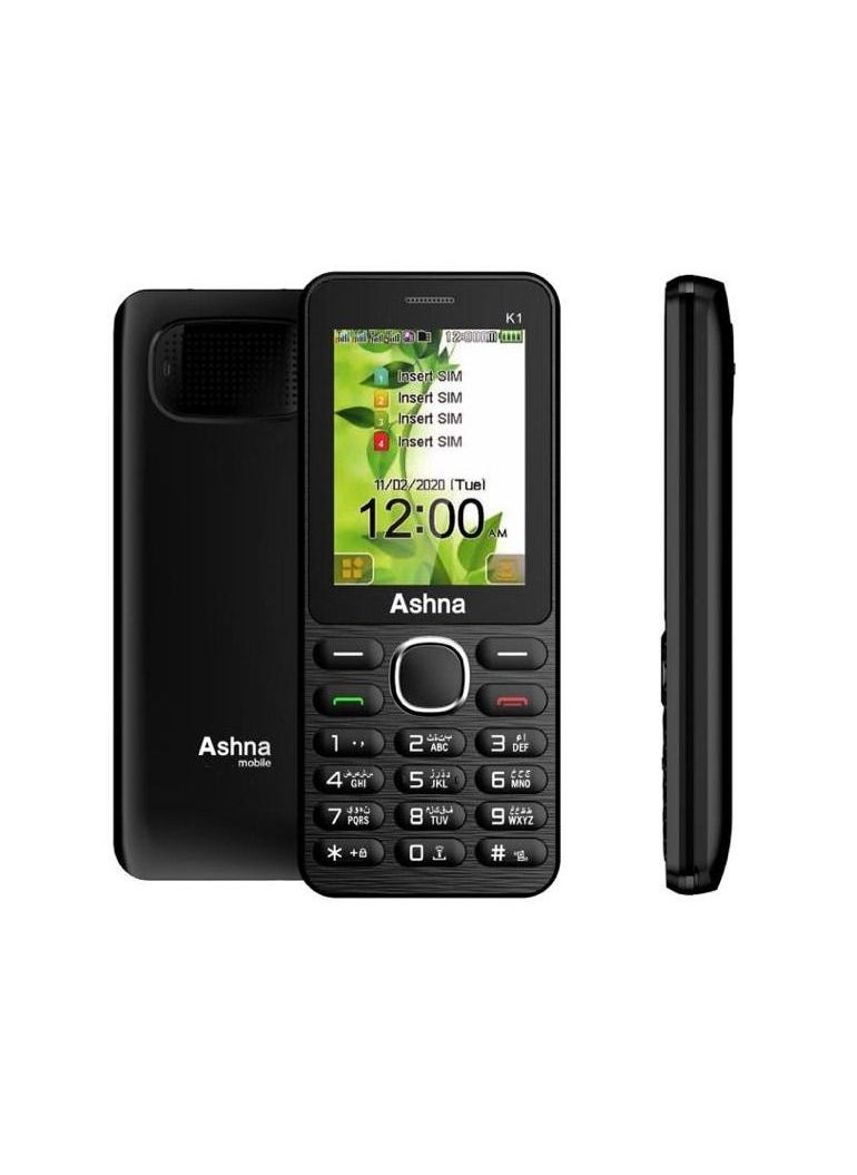Marrkhor - Ashna K4 Mobile 4 Sim Supporting Black - Image 1