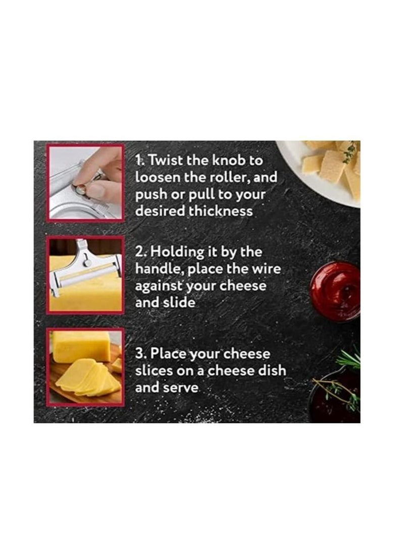Generic - Cheese Slicer Handheld - Cheese Cutter Cheese Slicers for Block Cheese Heavy Duty Wire Cheese Slicer Adjustable Cheese Slicer Cheese Wire Cutter Wire Cheese Cutters For Block Cheese - Image 1