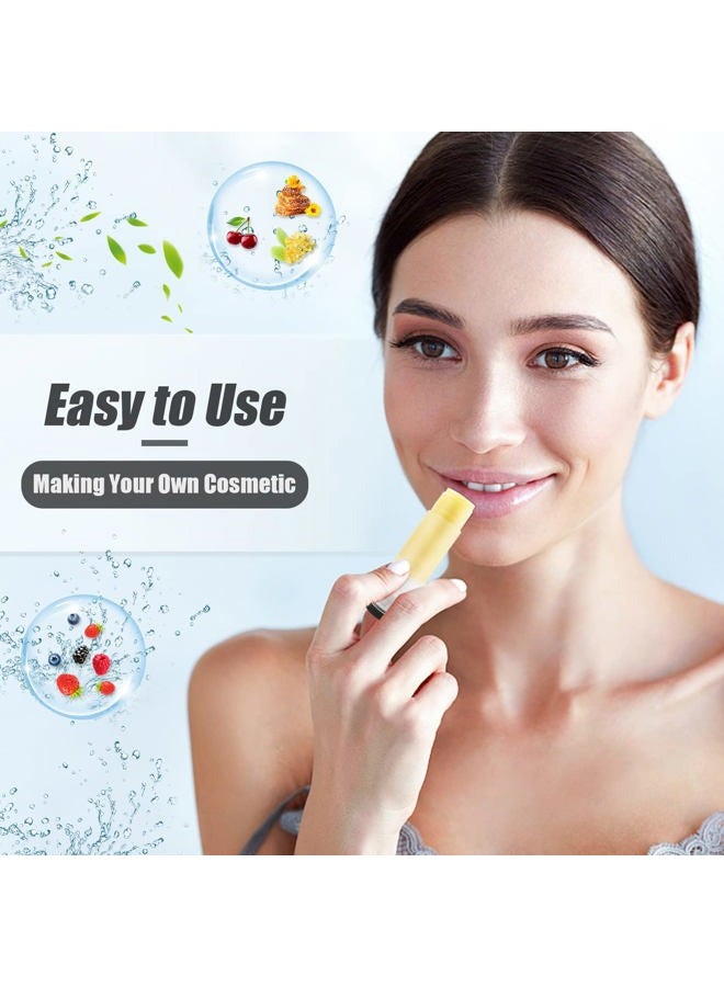 Cositina 50 قطعة أنابيب بلسم الشفاه 5 جرام حاويات أحمر شفاه بلاستيكية فارغة قابلة لإعادة التعبئة مع غطاء أسود لتعبئة بلسم الشفاه اللامع - Image 5