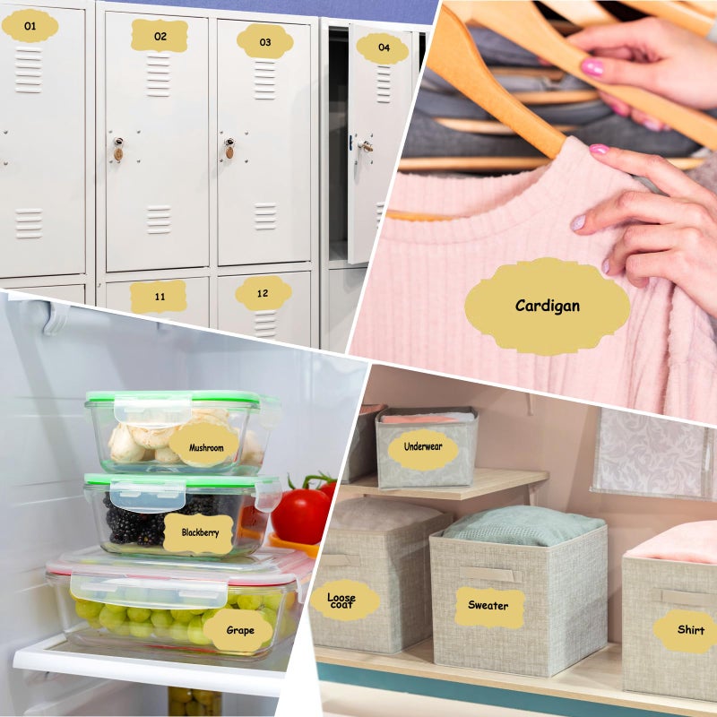 WUINOID Label Stickers, Gift Tag Stickers, Name Tags, Self-Adhesive Writable All-Purpose Labels for Mason Jars, Canning, Bottles, Binders School Office Supplies, 450pcs - Image 3