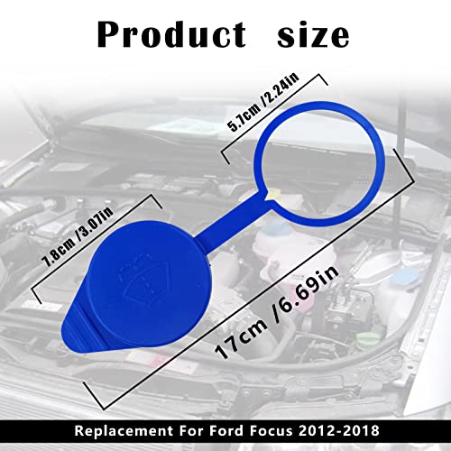 stymart Windshield Washer Fluid Reservoir Cap - Wiper Fluid Replacement KT1Z17632A, CP9Z-17A605-A Compatible With Ford Focus 2012-2018 - Image 2