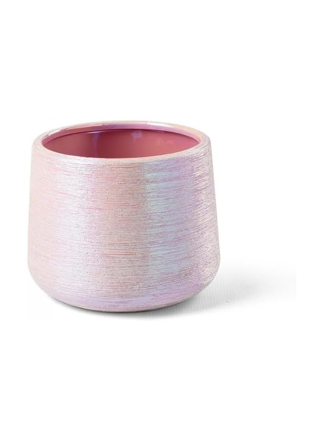 SGC Indoor Ceramic Pots Ct 1134S2 Pk 2 Ceramic Flower Pots Plant Cachepots For Indoor Home Office Restaurants Size D24Xh20 Cm Color Pink