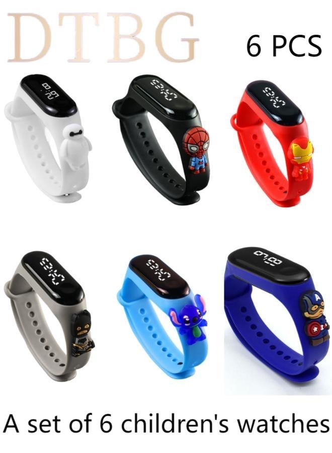 دي تي جي بي ساعة رقمية مقاومة للماء للأطفال مكونة من 6 قطع - Image 1