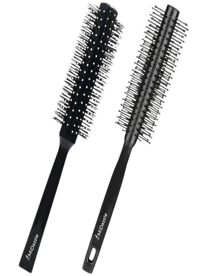 Midazzle Round Hair Brush for Adding Curls, Volume & Waves in Hair| Men and Women| Hair Volumizer Round Brush| All Hair Types Perfect Tool for Blow Drying (Pack Of 2) - Image 1