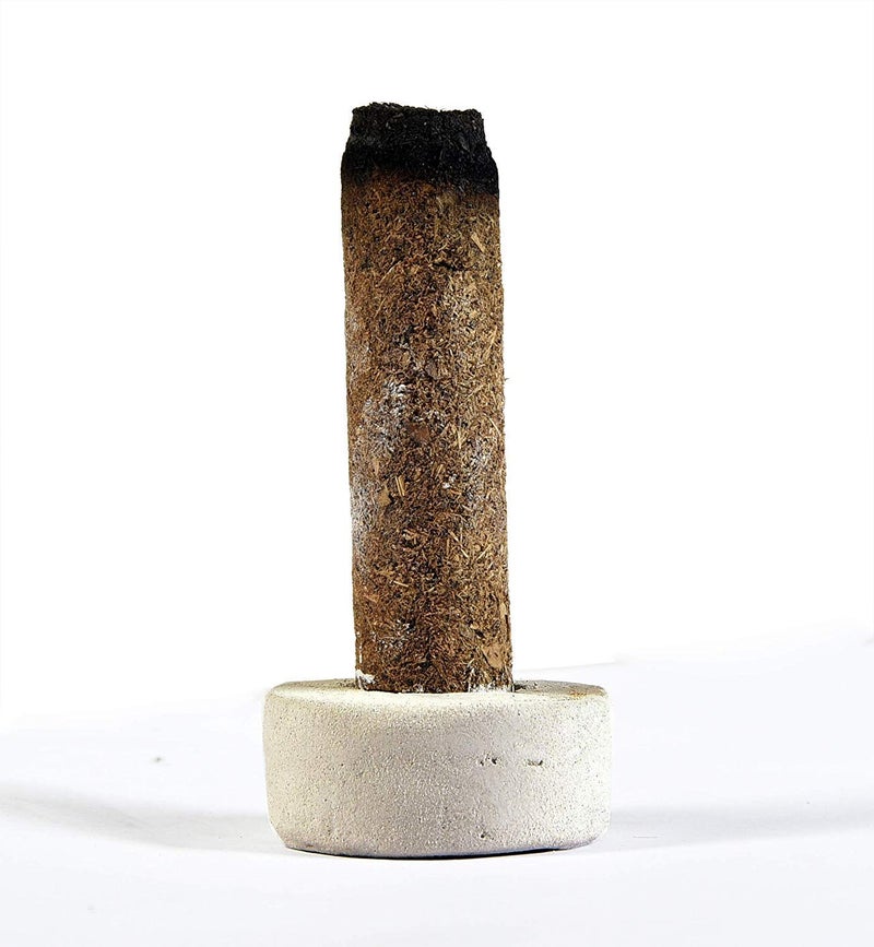 Girirajji Organic Pranjal Desi Cow Dung Dhoop Batti Incense Stick with dhoop Stand Holder in Box-Set of 15  - Image 1