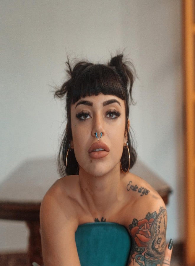 ONESING 10G Septum Ring Glass Septum Pincher C Shape Septum Jewelry with O-Rings Horseshoe Septum Ear Cartilage Nose Septum Stretch Kit for Women Men-Blue - Image 4