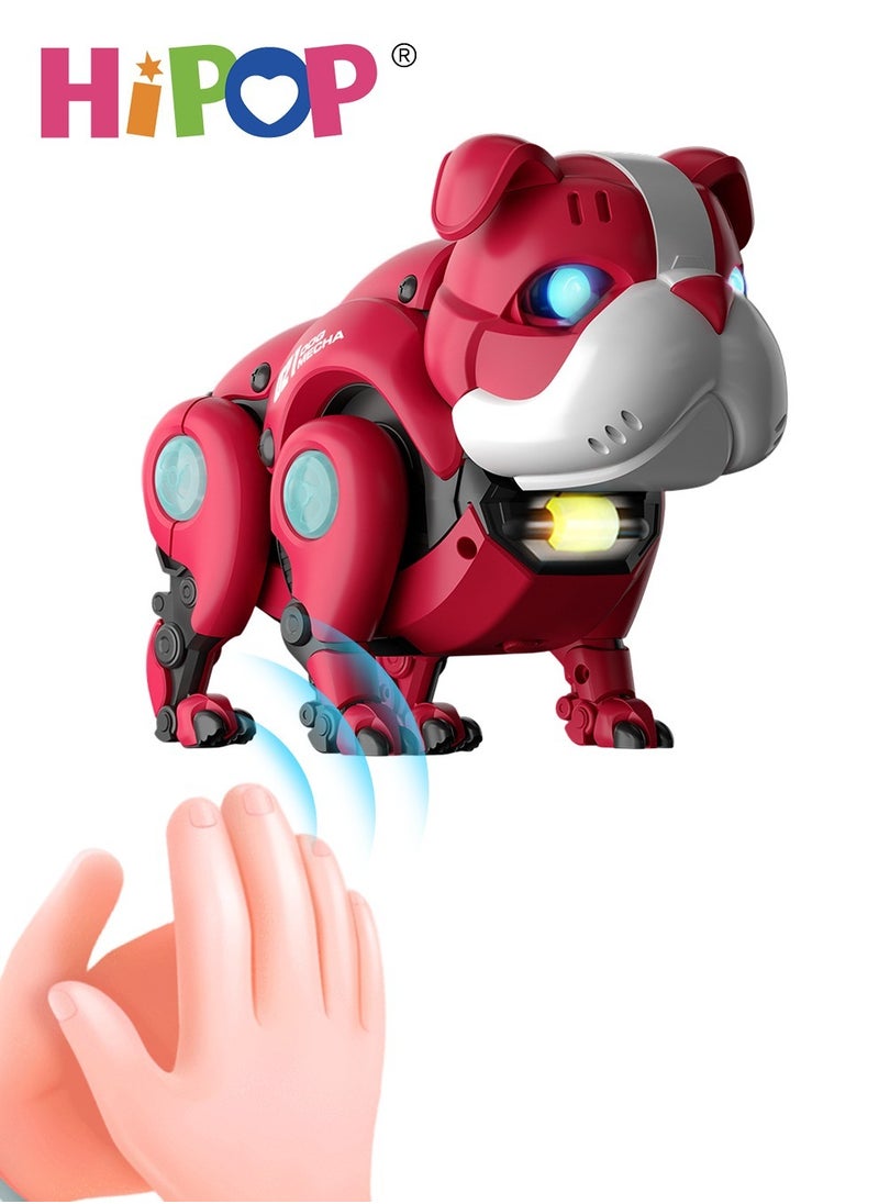 HIPOP Electric Toy Remote Control Robot Dog Mini,Early Education Children's Toys,Colorful Lighting and Realistic Sound Effects,Children's Voice-Activated Electric Toy  - Image 1