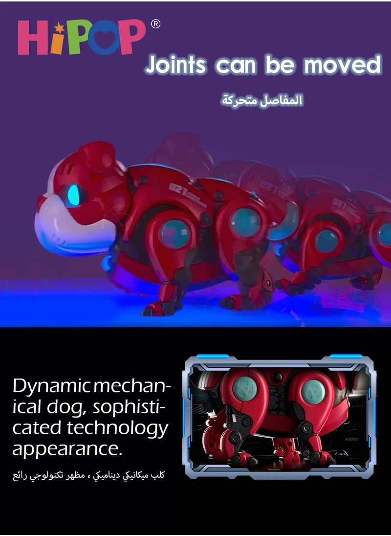 HIPOP Electric Toy Remote Control Robot Dog Mini,Early Education Children's Toys,Colorful Lighting and Realistic Sound Effects,Children's Voice-Activated Electric Toy  - Image 2