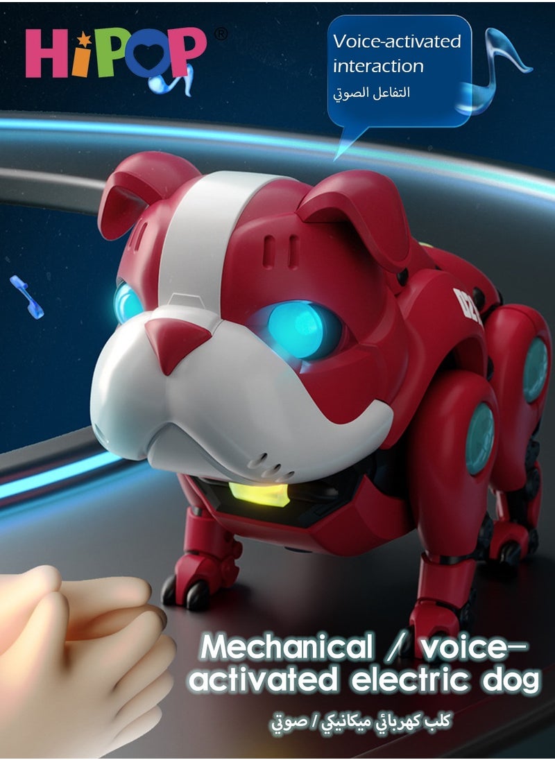 HIPOP Electric Toy Remote Control Robot Dog Mini,Early Education Children's Toys,Colorful Lighting and Realistic Sound Effects,Children's Voice-Activated Electric Toy  - Image 3