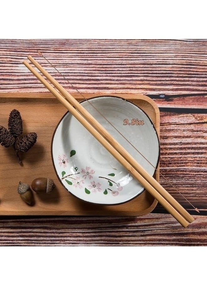 Happy Home 60pcs Reusable Bamboo Chopsticks - Long, lightweight chopsticks for sushi, rice noodles, and Asian dishes. Chinese and Japanese tableware - Image 5