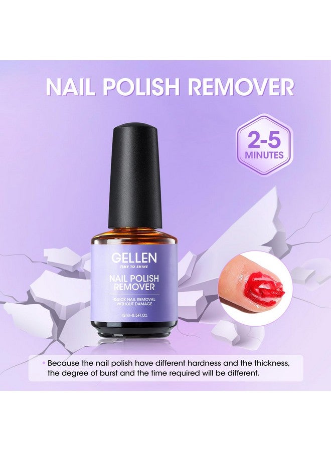 Gellen Gel Nail Polish Remover Kit Gel Polish Remover And Latex Tape Peel Off Liquid Gel Remover For Nails In 35 Minutes Gel Remover Kit Cuticle Guard For Nail Art Liquid Latex Barrier Protector - Image 5