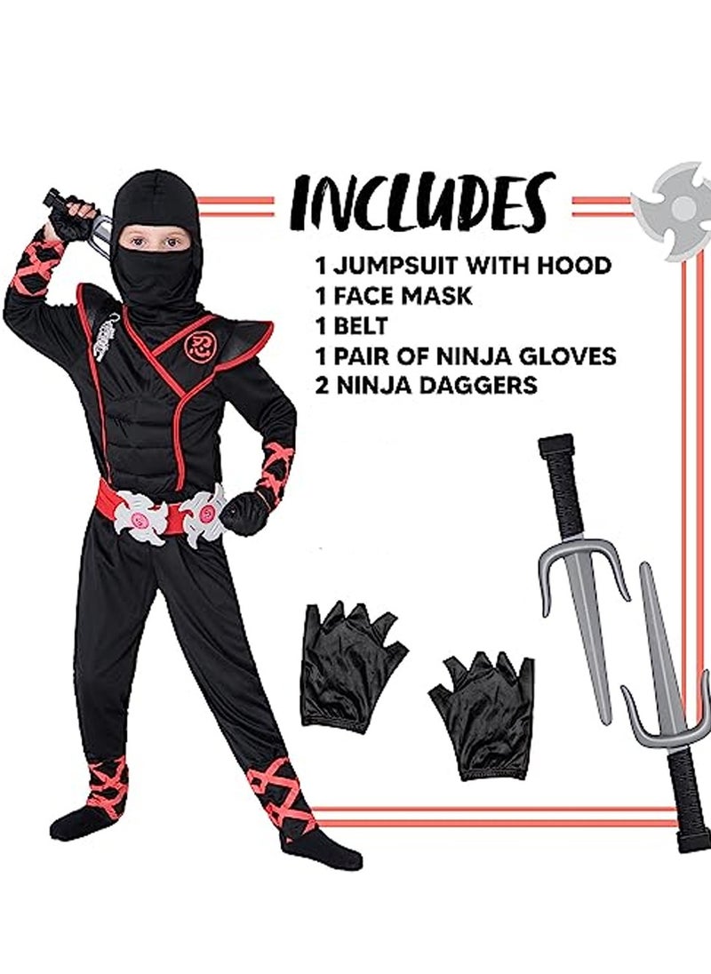 Al Aoyama - Creations Ninja Costume for Kids, Deluxe Ninja Costume for Boys Dress Up - Image 1
