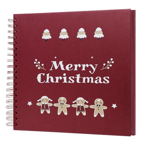 Jubilife Christmas Memory Book 10 x 10 Scrapbook Album 60 Pages with Photo Corner Stickers DIY Holiday Keepsake Kit Merry Christmas Gift for Memories - Image 1