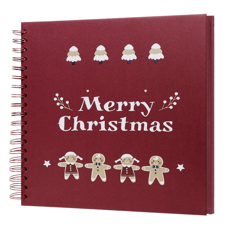 Jubilife Christmas Memory Book 10 x 10 Scrapbook Album 60 Pages with Photo Corner Stickers DIY Holiday Keepsake Kit Merry Christmas Gift for Memories - Image 3