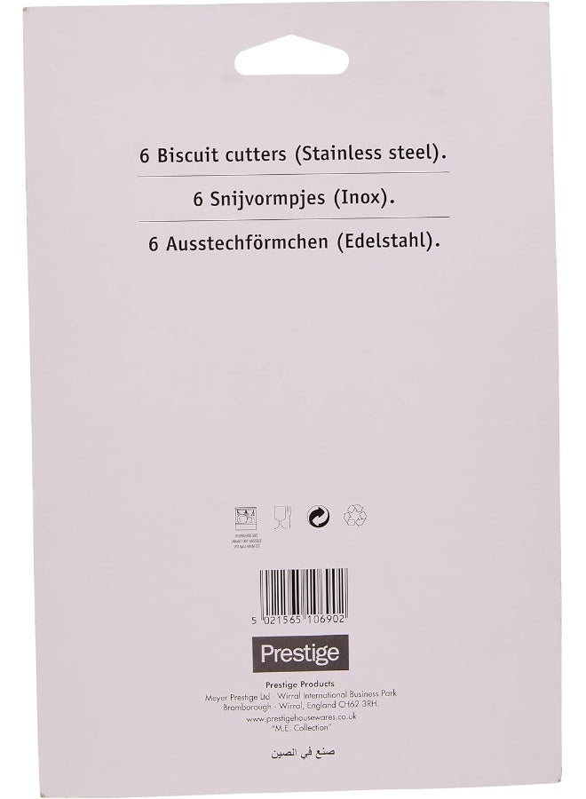 Prestige Biscuit Cutters 6 Piecepr5686, Silver, Stainless Steel Silver 2.2x18.4x12.6cm - Image 4