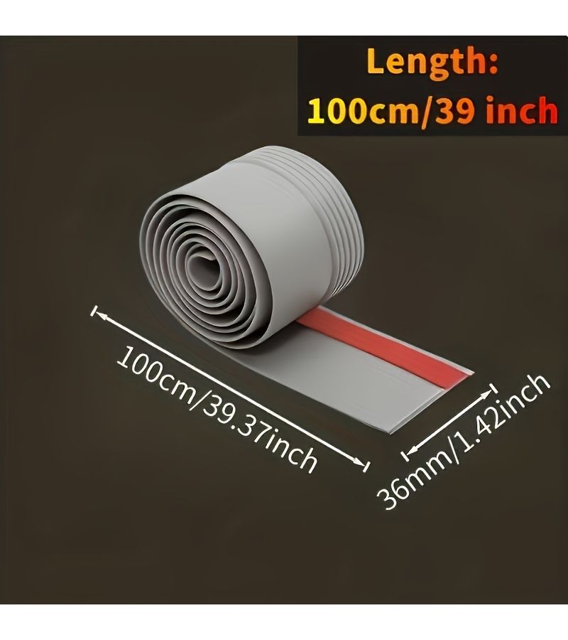 Set Of Three 39 Inch Black Self Adhesive Door Seals For Blocking Noise Drafts Dust Smoke And Pests - Image 4
