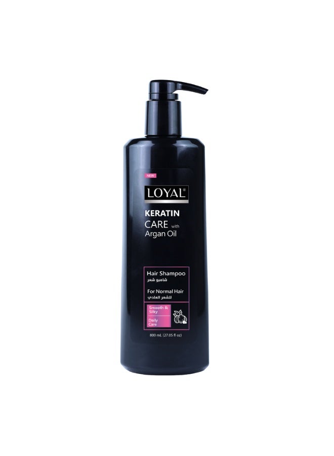 loyal شامبو كيراتين للعناية بالشعر بزيت الأركان للشعر العادي 800 مل - Image 1