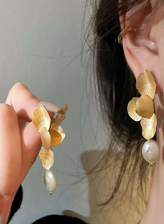 AMAAL Earrings For Women & Girls Stylish | Western Korean Earrings Bali | Butterfly| Stud Earrings Set for Women Moti Accessories Aesthetic | Fashion American Diamond AD CZ Gold Stud earinging 93 - Image 2
