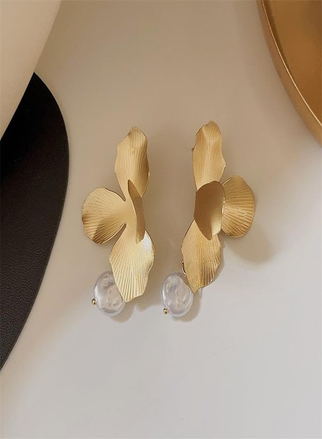 AMAAL Earrings For Women & Girls Stylish | Western Korean Earrings Bali | Butterfly| Stud Earrings Set for Women Moti Accessories Aesthetic | Fashion American Diamond AD CZ Gold Stud earinging 93 - Image 3