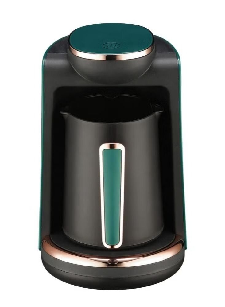 Dream Zone آلة صنع القهوة التركية الأوتوماتيكية المحمولة | سعة 4 أكواب (240 مل) | ماكينة قهوة كهربائية سهلة للمكتب والمنزل والمقهى (أخضر، مفرد) - Image 1