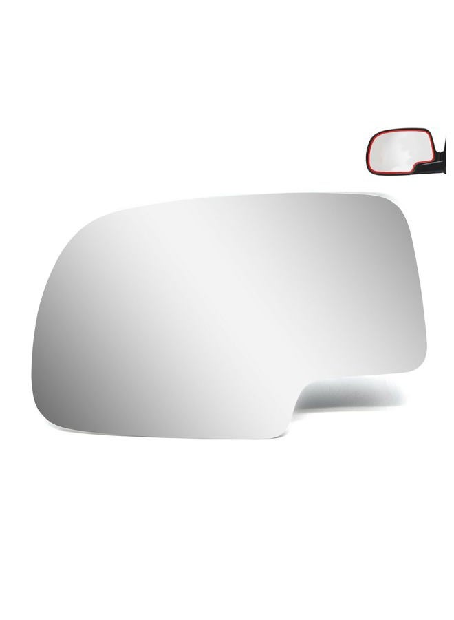 BOOLEE Mirror Glass Replacement fit for 1999-2006 GMC SIERRA CHEVY SILVERADO 2000-2006 GMC YUKON CHEVY SUBURBAN TAHOE Driver Left Side Flat Glass With Adhesives - Image 2