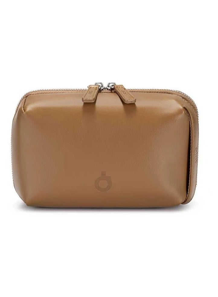 Alot Elegant Quilted Purse PU Leather Handbag with 1-Liter Capacity and Multiple Pockets for Daily Use - Brown - Image 1