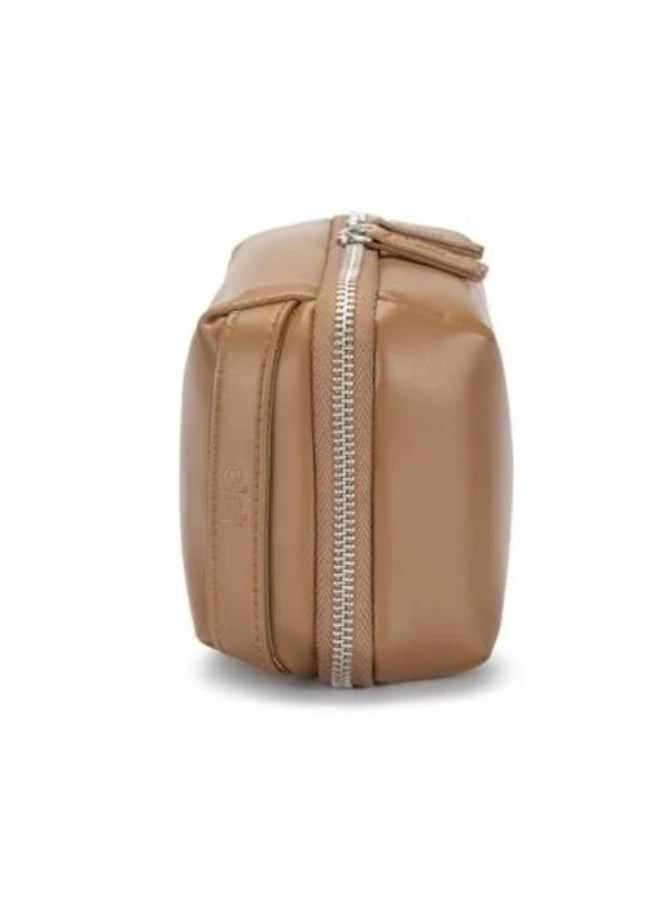 Alot Elegant Quilted Purse PU Leather Handbag with 1-Liter Capacity and Multiple Pockets for Daily Use - Brown - Image 3