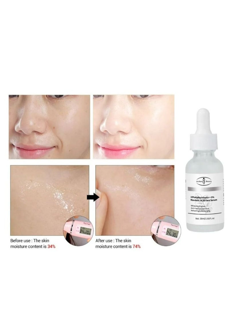 Aichun beauty 10% Alpha Arbutin + 5% Mandelic ACID Face Serum 30ml  - Image 2