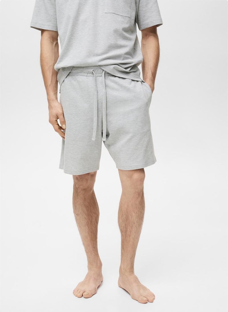 Mango Man Essential Crew Neck T-Shirt And Shorts Sets  - Image 3