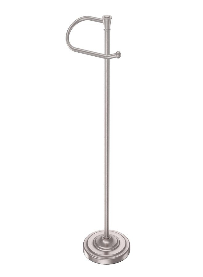 UNCONSIL Toilet Paper Holder Free Standing, 25” H Stainless Steel Nickel Toilet Paper Stand, Weighted Base Floor Tissue Roll Holder for Bathroom,Toilet Roll Stand - Image 1