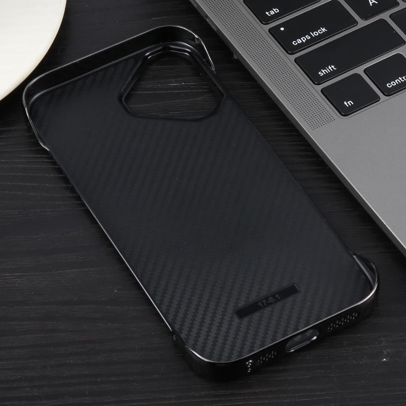 erorex For iPhone 17 Electroplating Frameless Frosted Anti-Glare PC MagSafe Phone Case(Black) - Image 4