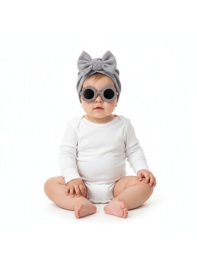 Bambimici Baby Turban Hat & Flower Sunglasses Set - Image 1