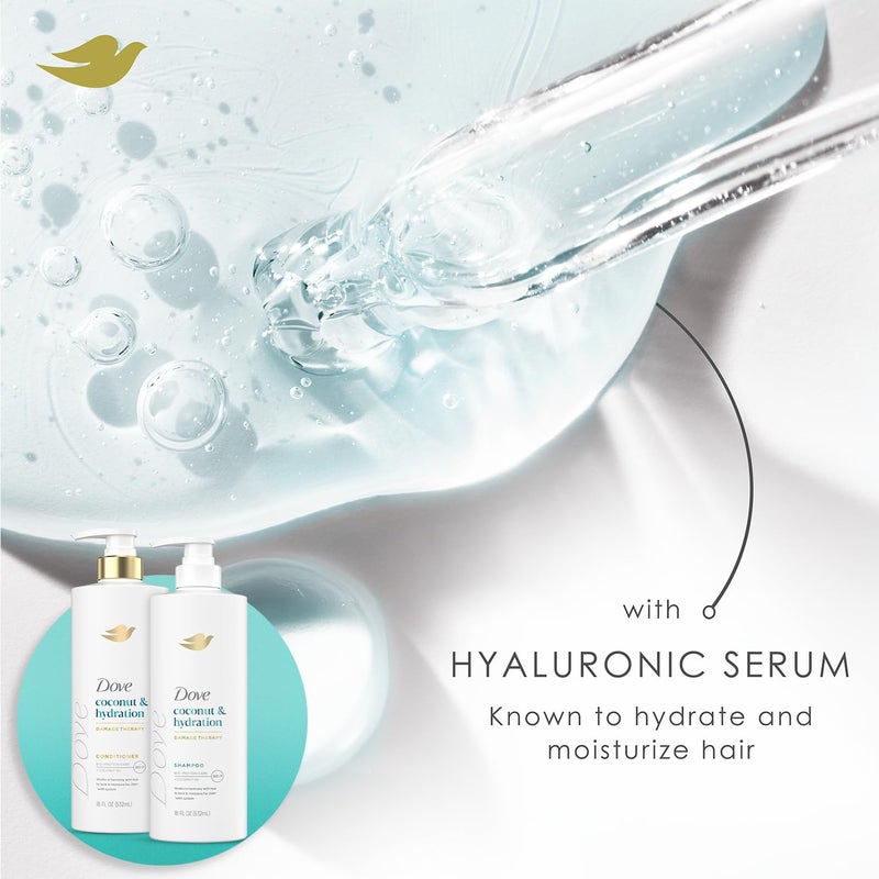 Dove Shampoo & Conditioner Set, Coconut & Hydration Flexible Hold Hairspray, Compressed Micro Mist â€“ Deep Hydration for Revitalizing Dry, Damaged Hair & Styling (3 Piece Set) - Image 4