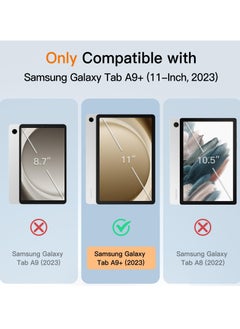 Jetech Case for Samsung Galaxy Tab A9 and A9 Plus 11 Inch 2023 Slim Translucent Back Trifold Folio Stand Protective Tablet Cover Auto Wake and Sleep Light Purple  - Image 2