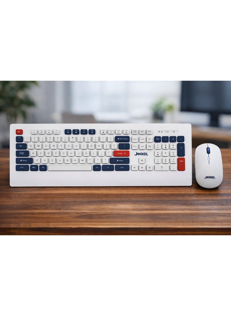 جي ديل مجموعة لوحة المفاتيح والماوس اللاسلكية JEDEL WS671 - Image 5