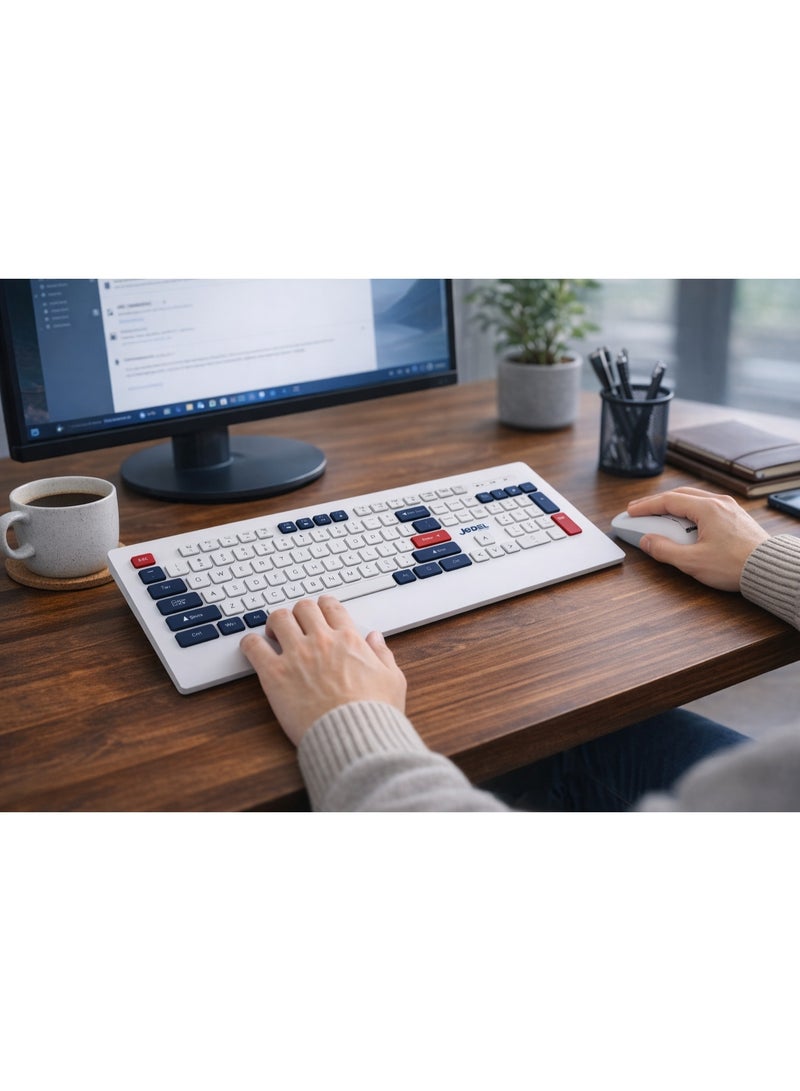 جي ديل مجموعة لوحة المفاتيح والماوس اللاسلكية JEDEL WS671 - Image 3