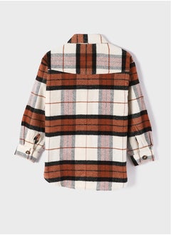 Plaid Long Sleeve Girl Shirt - pzsku/ZBBF987FDC0741BF34F9FZ/45/_/1735652090/1b3e139d-da51-4f72-a073-e416a41c1ede