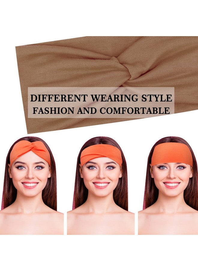 FEQO 18 Pieces Twist Headbands for Women Stretchy Headbands Twisted Turban Headband Non Slip Fabric Elastic Hair Bands Workout Sport Yoga Headbands Colorful Hair Wrap Headbands - Image 5
