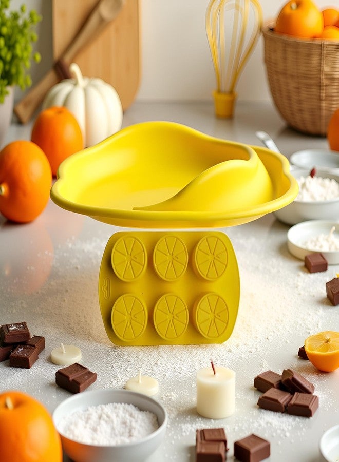 Labriciyon 1Pc Yellow Fruit Shaped Silicone Molds,3D Lemon Fondant Mold,for Cake Cupcake Dessert Candle Decor,Suitable for Making Chocolates,Candy Biscuit Sugar Baking Mold Jellies,Candy Making Supplies - Image 5