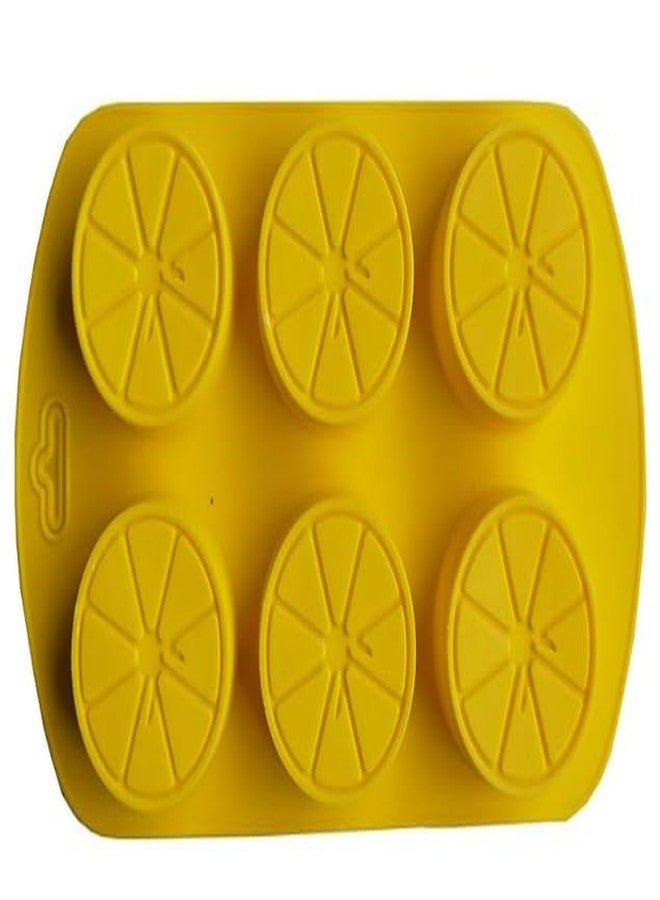 Labriciyon 1Pc Yellow Fruit Shaped Silicone Molds,3D Lemon Fondant Mold,for Cake Cupcake Dessert Candle Decor,Suitable for Making Chocolates,Candy Biscuit Sugar Baking Mold Jellies,Candy Making Supplies - Image 1